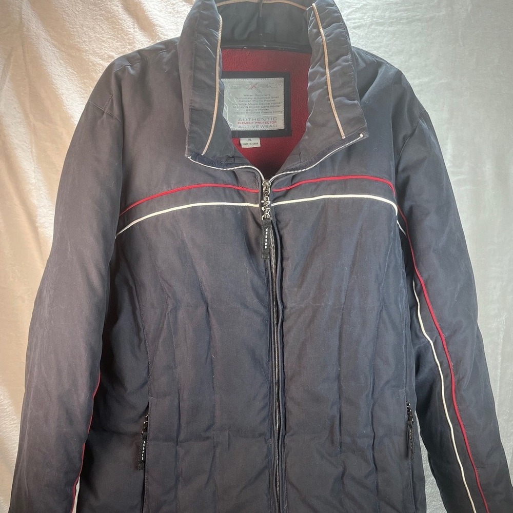 Zero Exposure Women's XL Navy Blue Water Repellent Puffer Jacket Fleece Lined